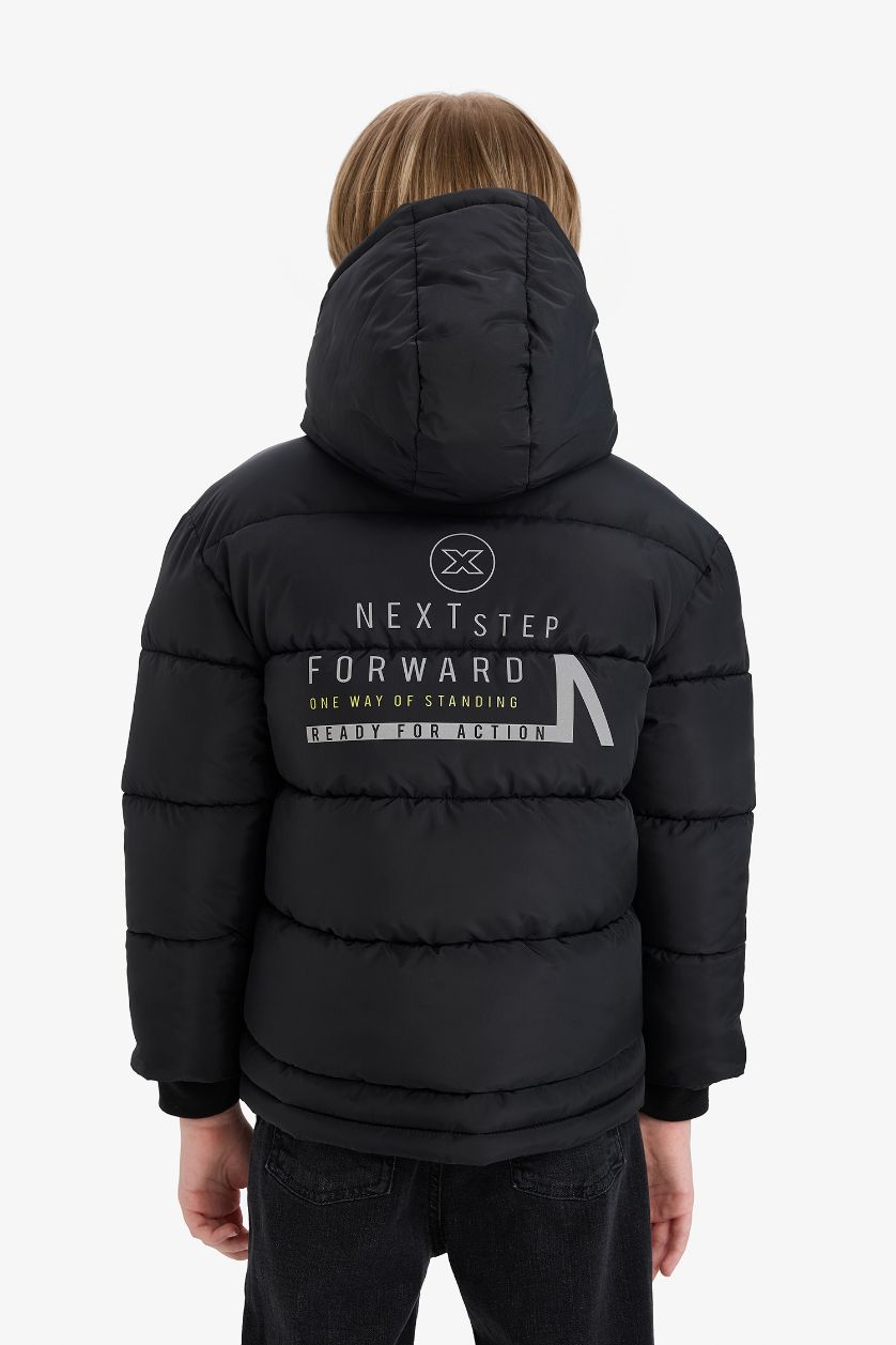 Ұлдар Және Жасөспірімдер қара Ұлдарға бас киімді Пальто