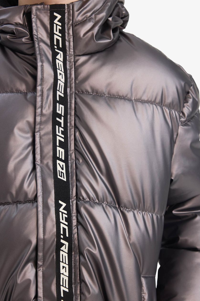 Ұлдар Және Жасөспірімдер Антрацит Ұлдарға бас киімді жүннен жасалған астар Пальто