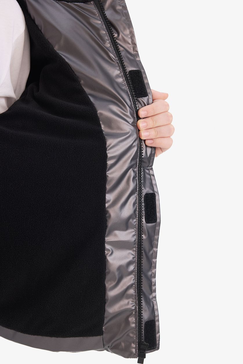 Ұлдар Және Жасөспірімдер Антрацит Ұлдарға бас киімді жүннен жасалған астар Пальто