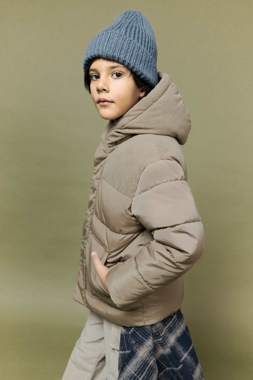 Erkek Çocuk - Genç Erkek Vizon Su İtici Kapüşonlu Mont Erkek Çocuk