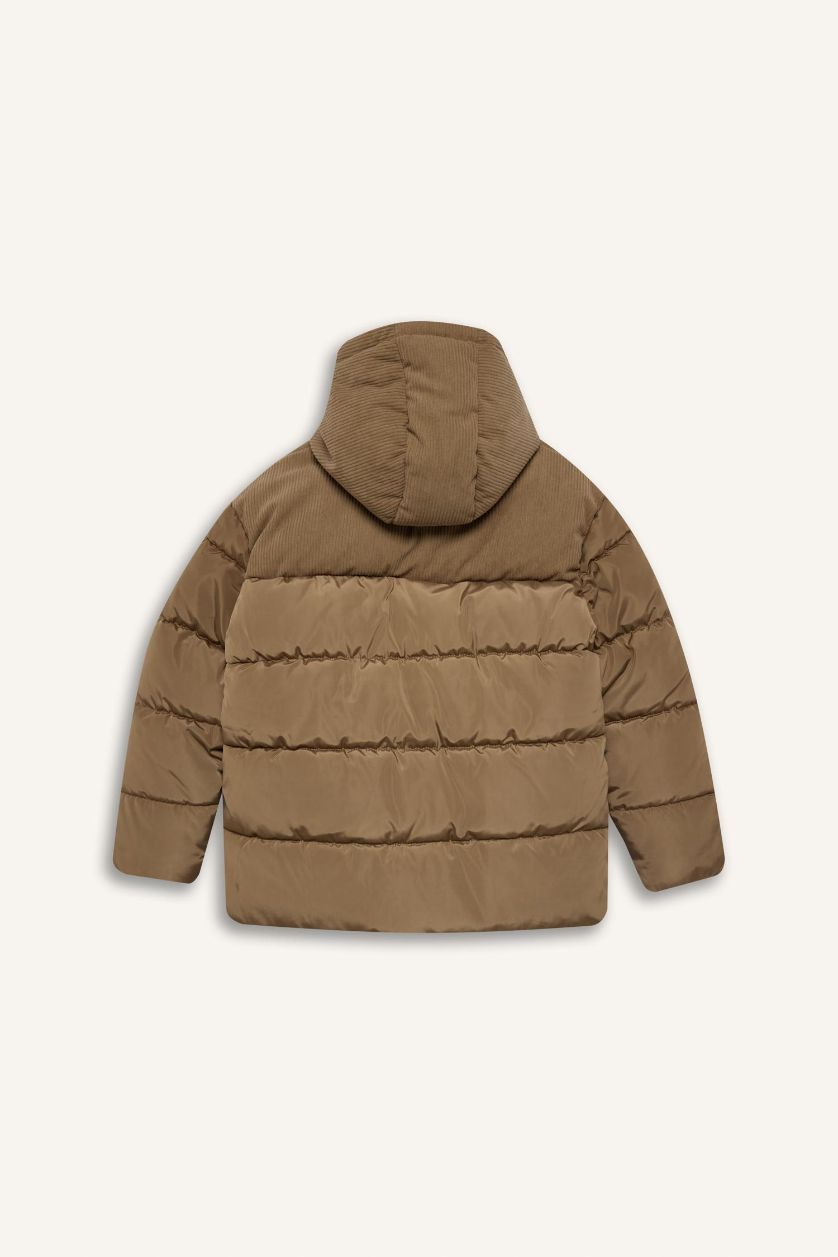 Erkek Çocuk - Genç Erkek Vizon Su İtici Kapüşonlu Mont Erkek Çocuk