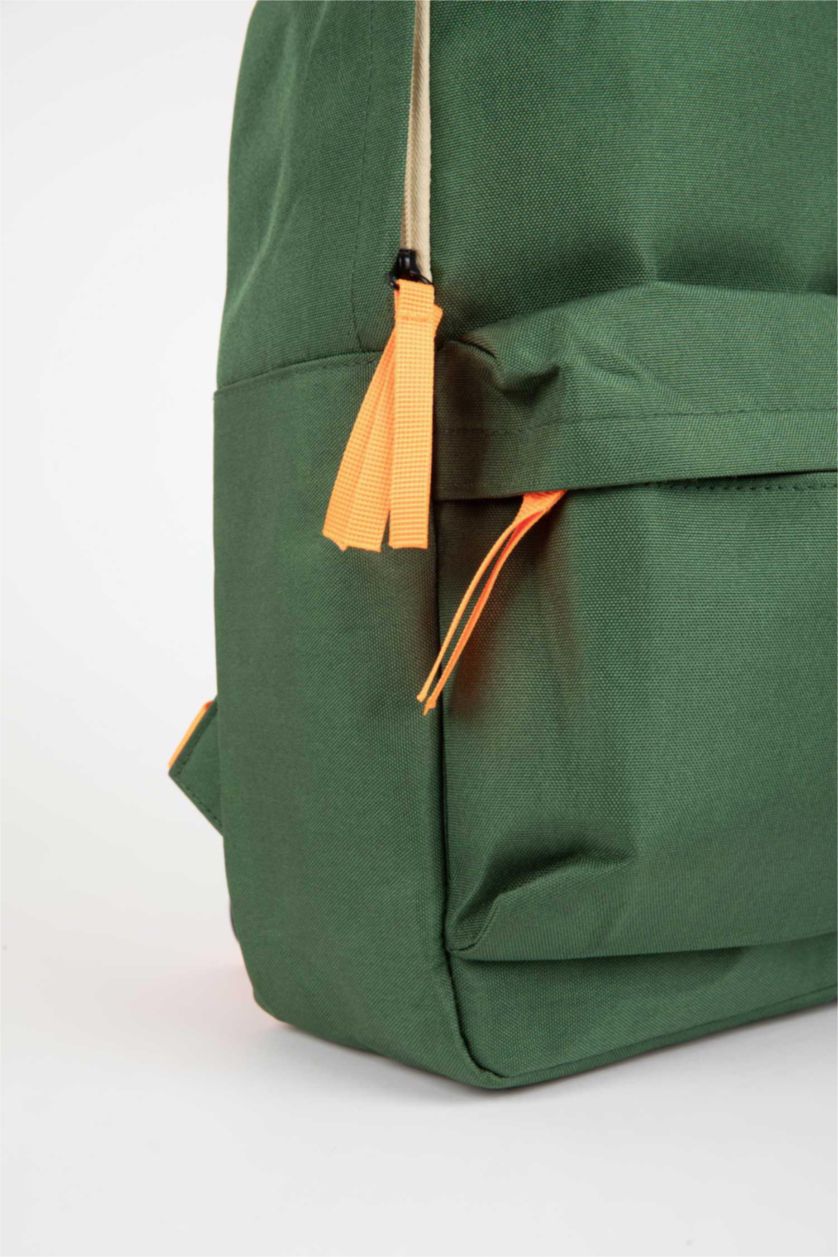 Erkek Çocuk - Genç Erkek Yeşil Unisex Çocuk Baskılı Oxford Okul Sırt Çantası