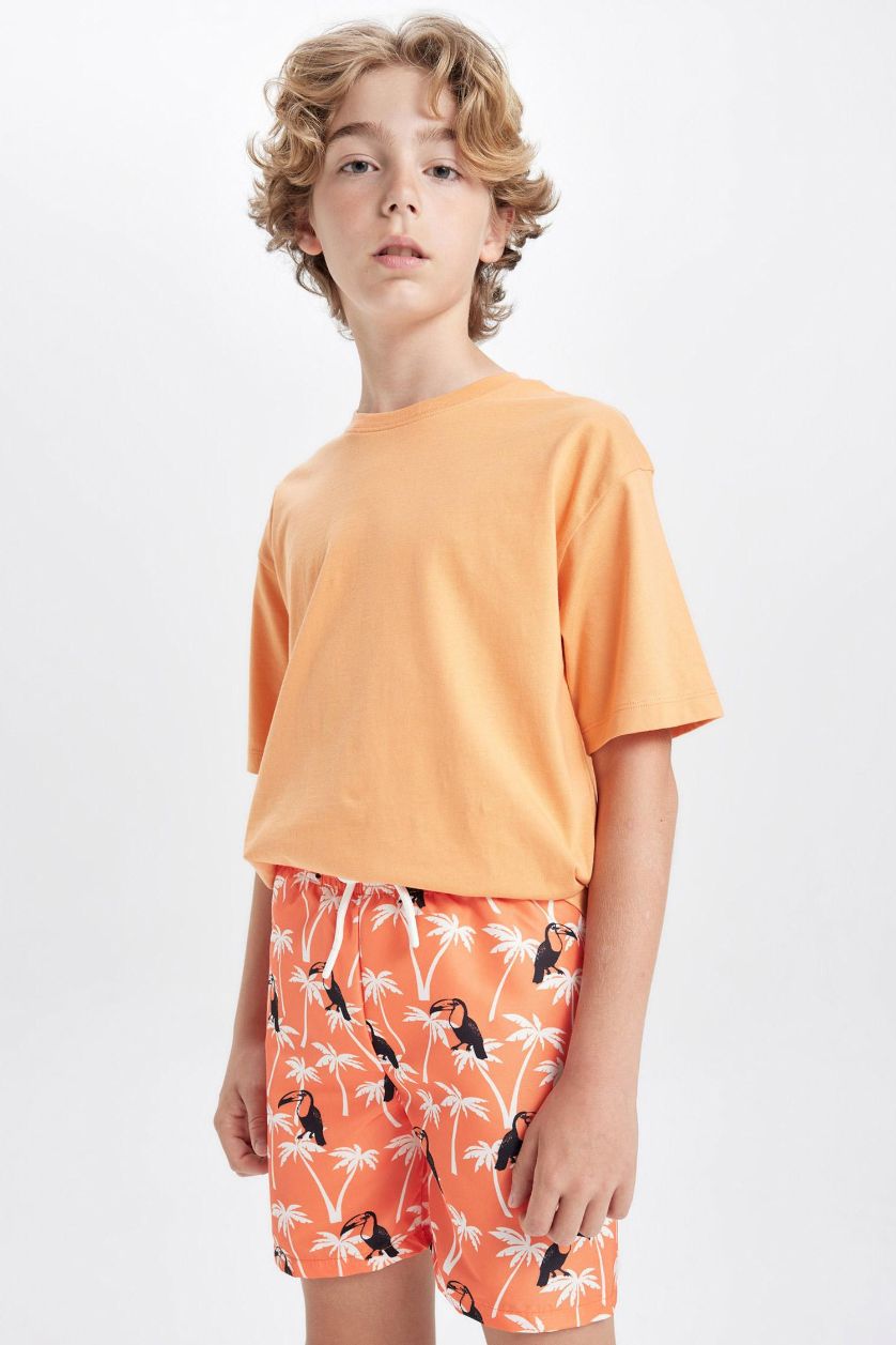 Boys & Teens Orange Boy Swim Shorts