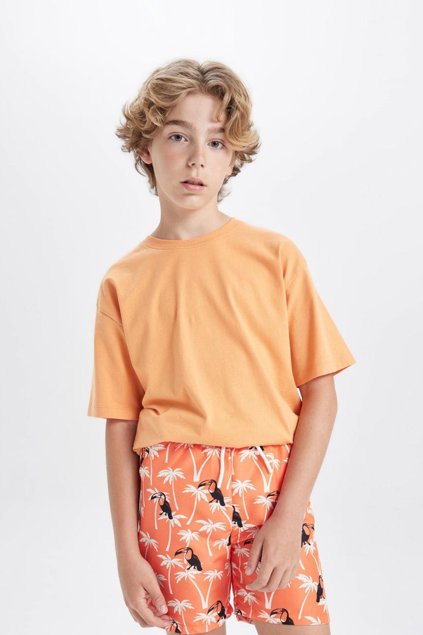Boys & Teens Orange Boy Swim Shorts