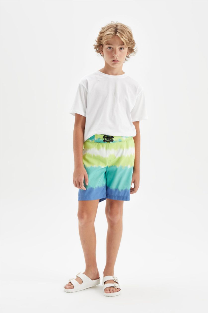 Erkek Çocuk - Genç Erkek Yeşil Deniz Şortu Erkek Çocuk