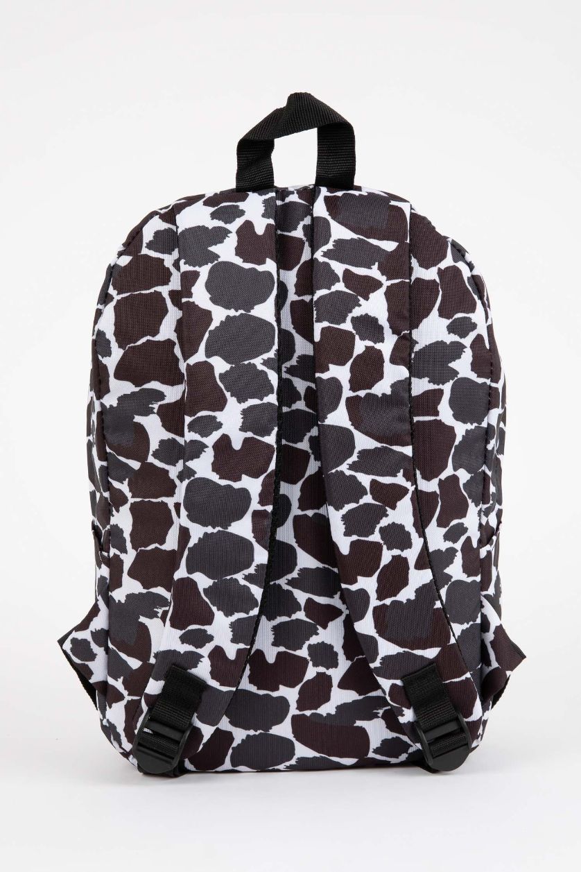 Kız Çocuk - Genç Kız Karma Kadın Leopar Desenli Okul Sırt Çantası