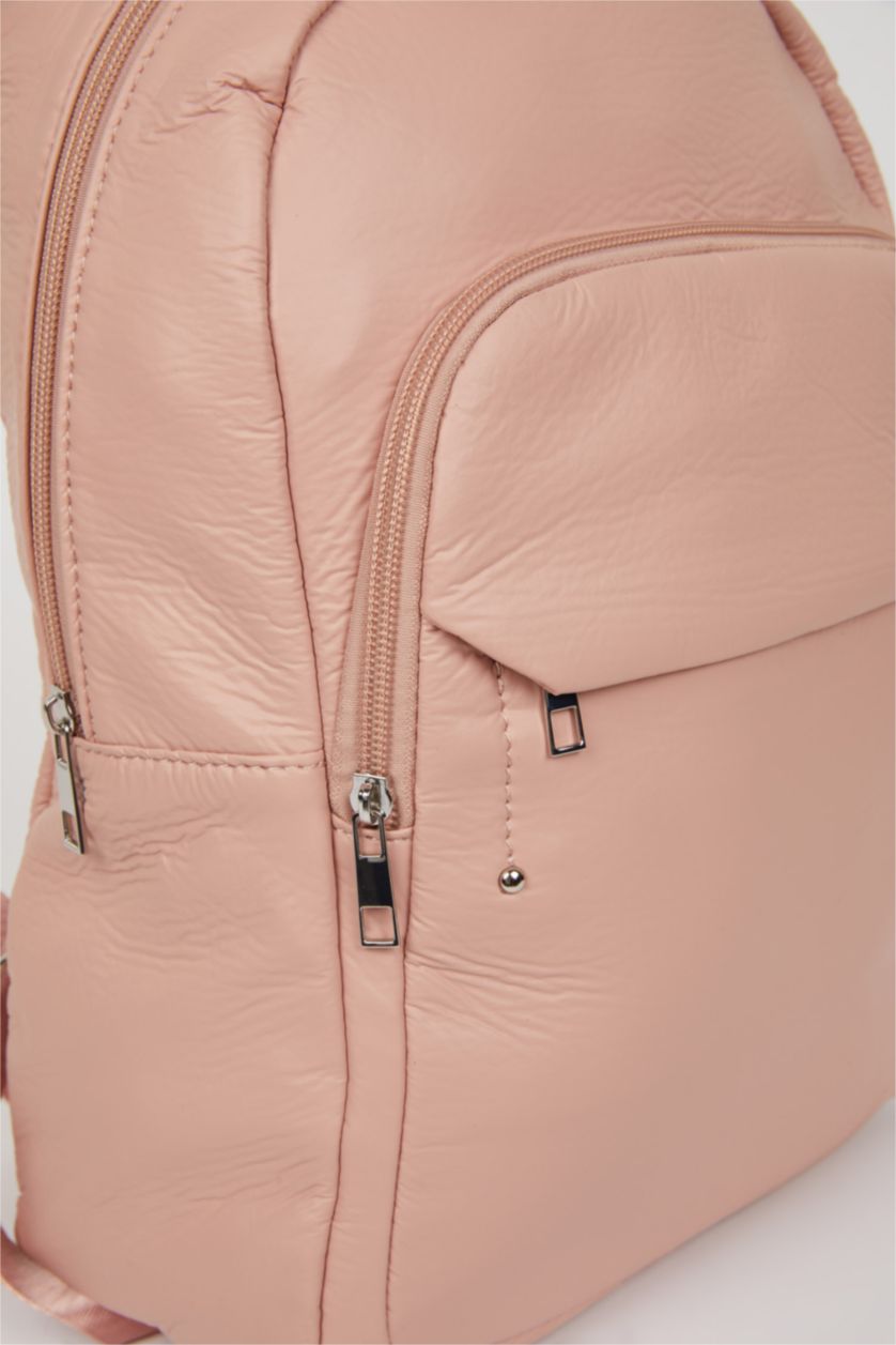 نساء زهري فاتح جنطة ظهر نسائي جلد صناعي