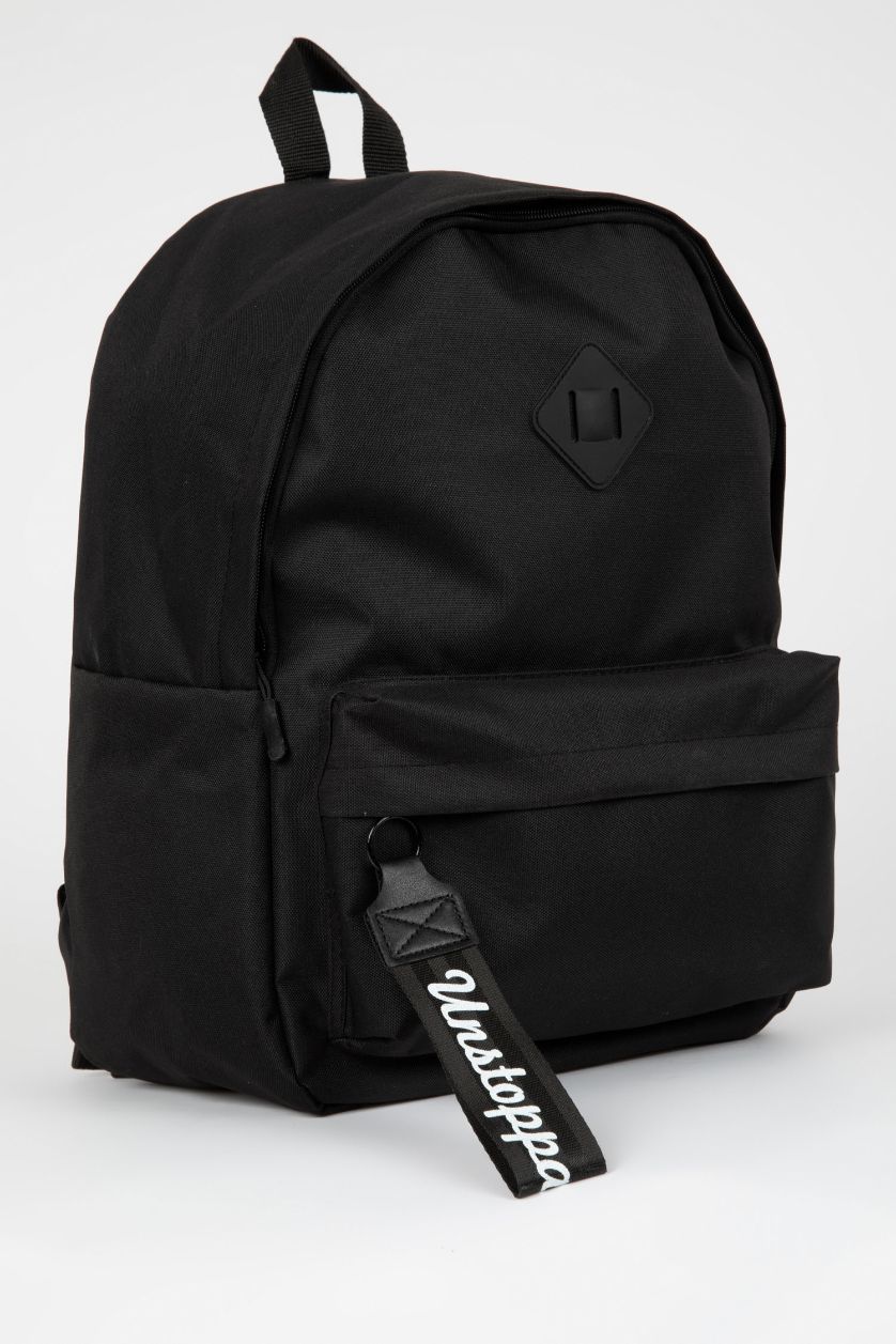 Woman Black Unisex Backpack