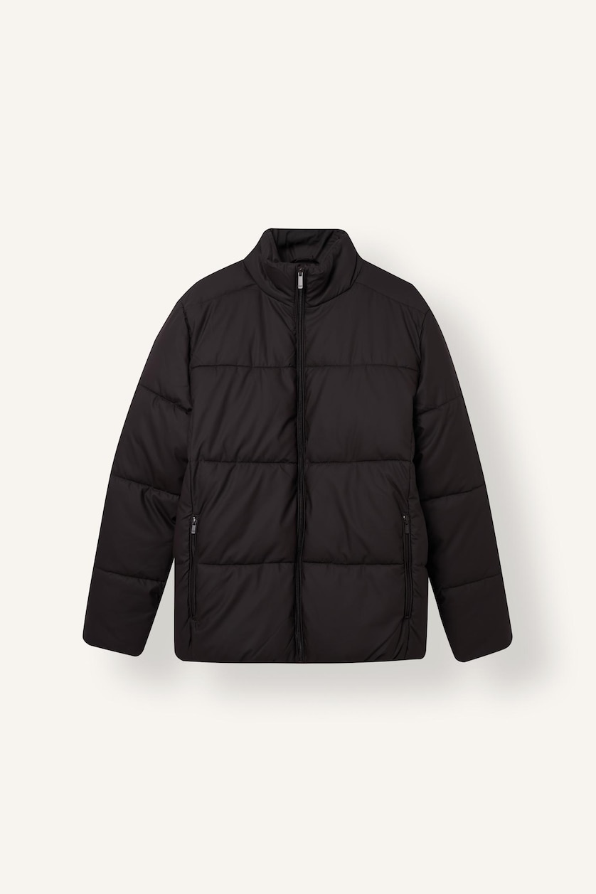Men Brown Dog Collar Puffer Jacket