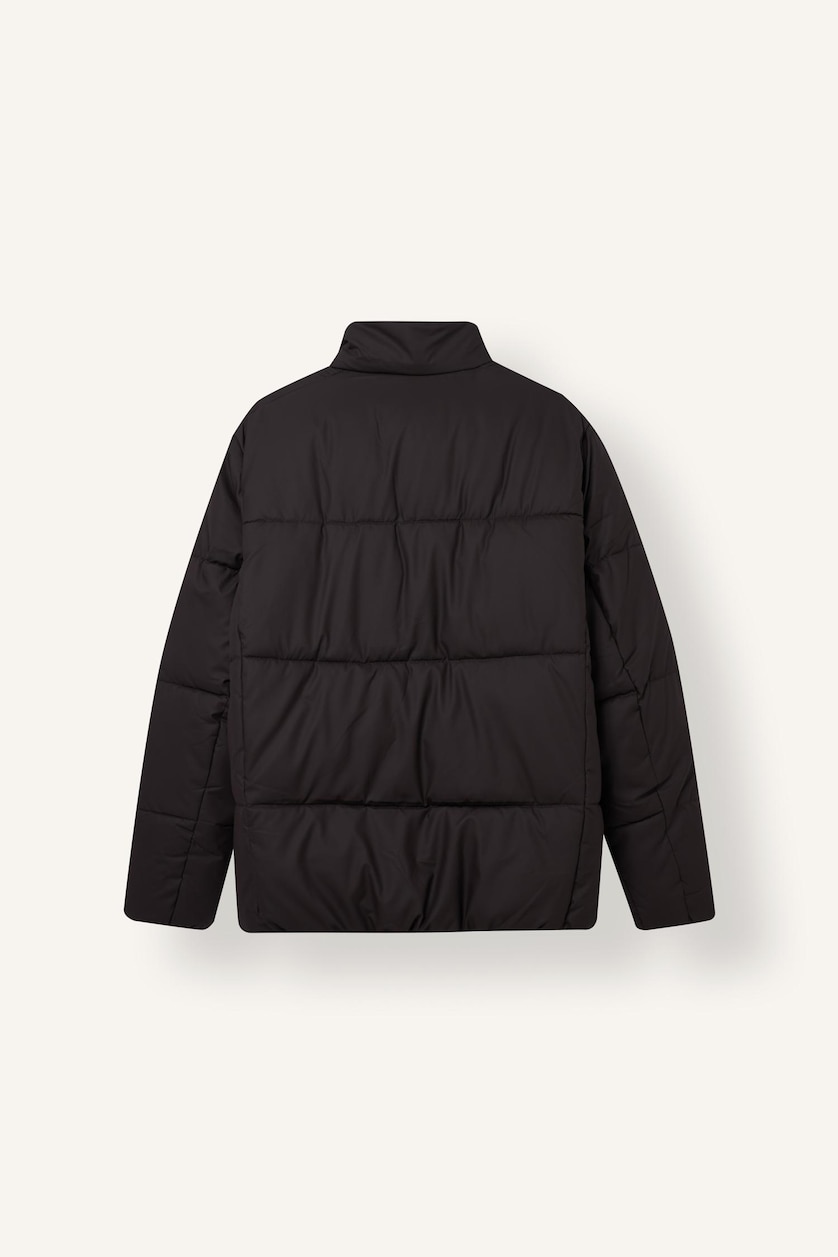 Men Brown Dog Collar Puffer Jacket
