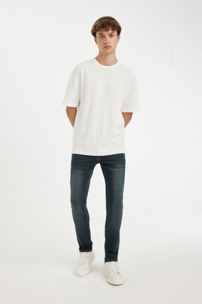 HOMME Vert Foncé PEDRO - Coupe slim en jean