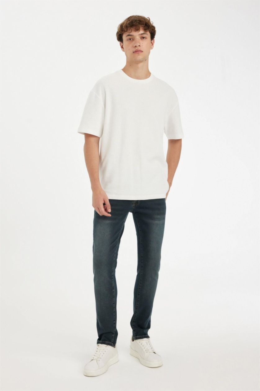 HOMME Vert Foncé PEDRO - Coupe slim en jean