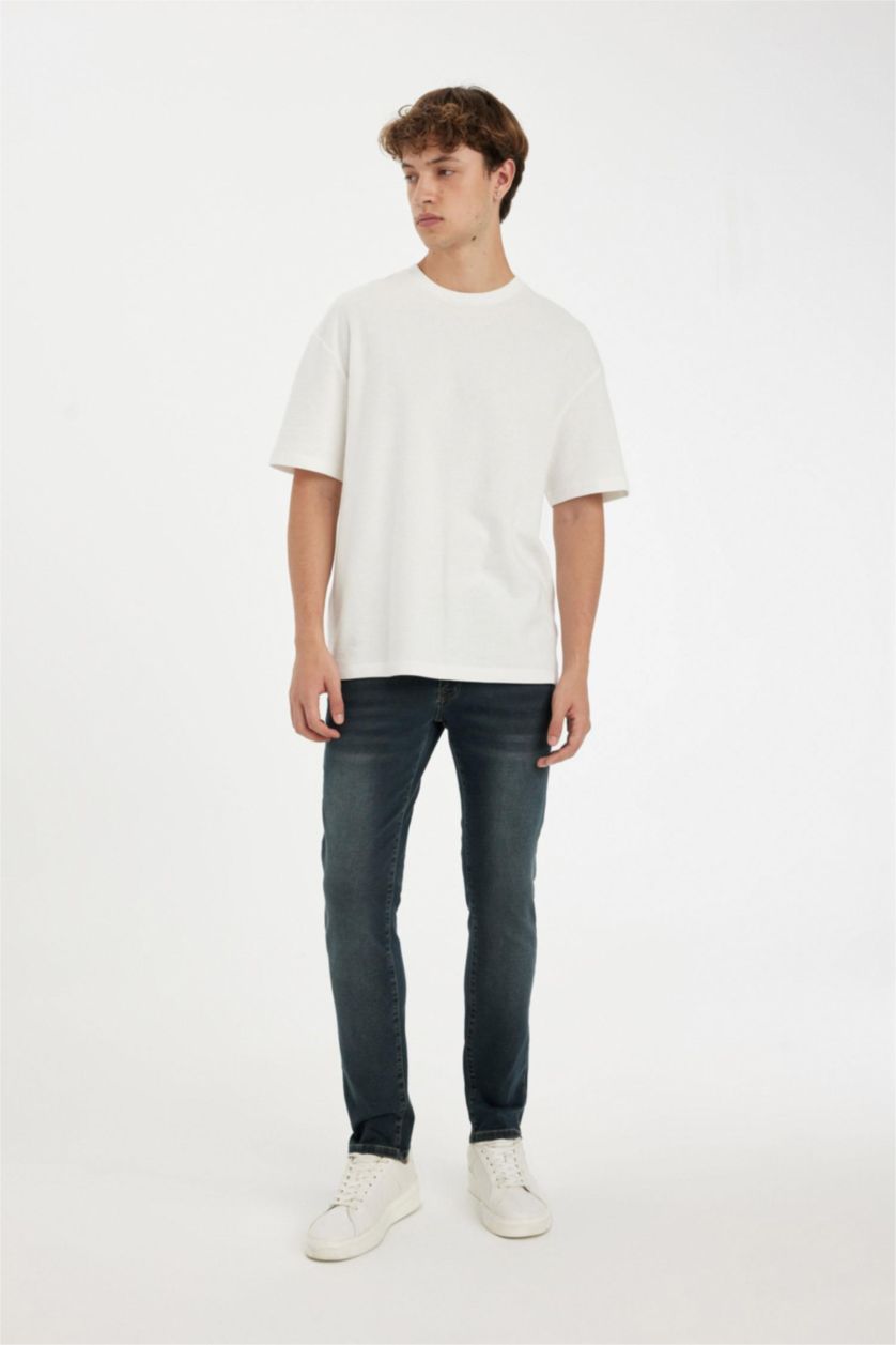 HOMME Vert Foncé PEDRO - Coupe slim en jean