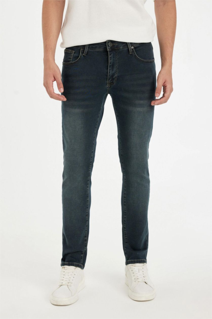 HOMME Vert Foncé PEDRO - Coupe slim en jean