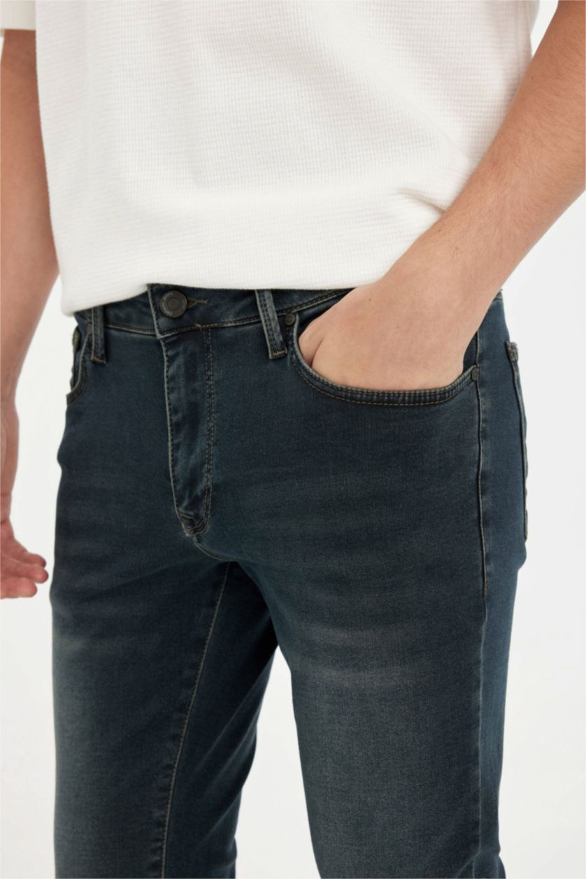HOMME Vert Foncé PEDRO - Coupe slim en jean