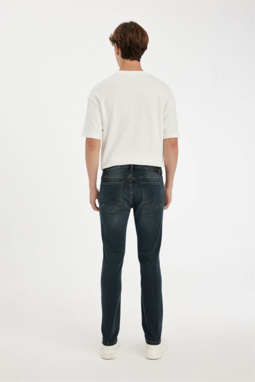 HOMME Vert Foncé PEDRO - Coupe slim en jean