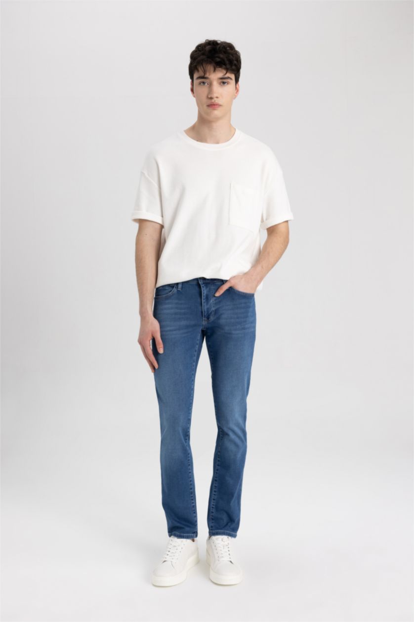 HOMME Bleu PEDRO - Coupe slim en jean