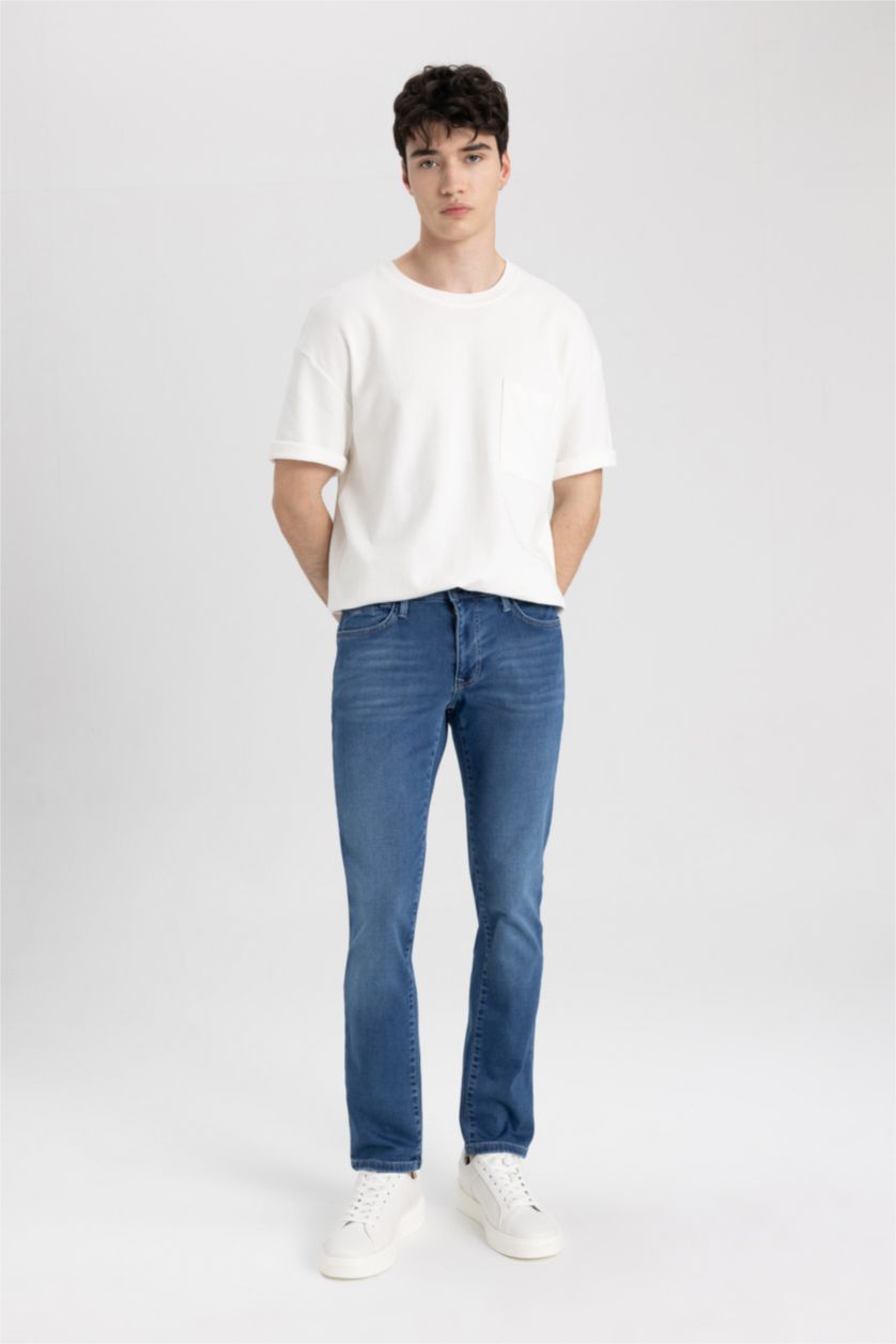HOMME Bleu PEDRO - Coupe slim en jean