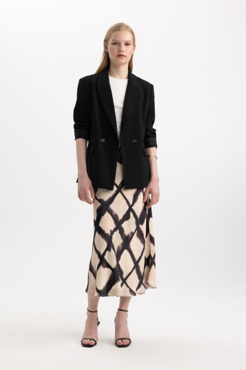 Женщины Бежевый Юбка макси А-силуэта со средней талией