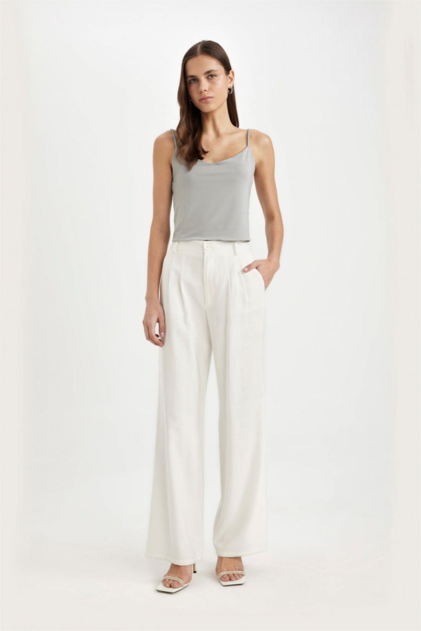 FEMME Gris Clair Débardeur slim à col en U