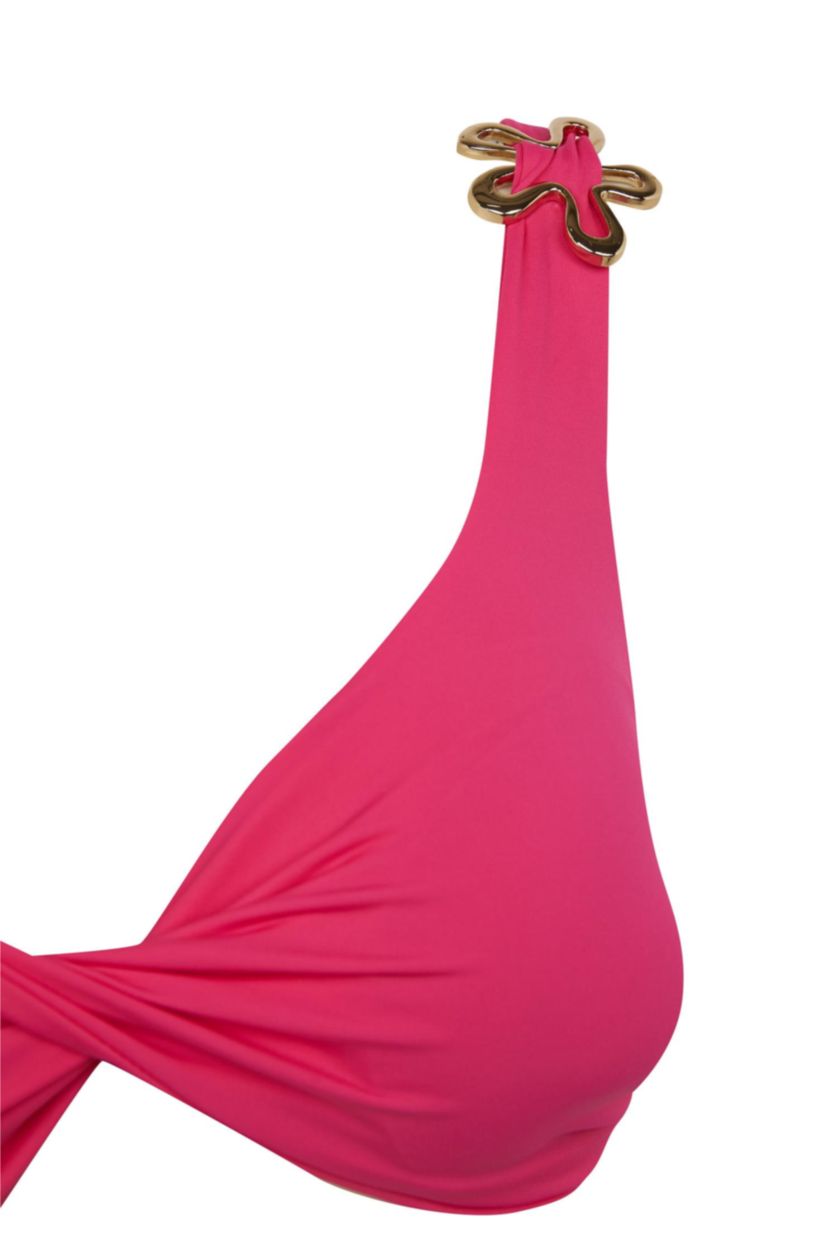 Kadın Koyu Pembe Ayje x DeFacto Tek Omuzlu Bikini Üstü