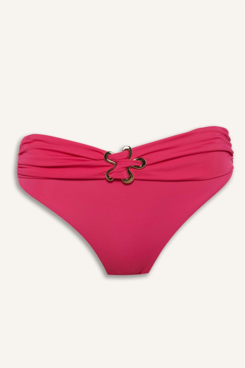 Woman Dark Pink Ayje x DeFacto Buckle Bikini Bottom