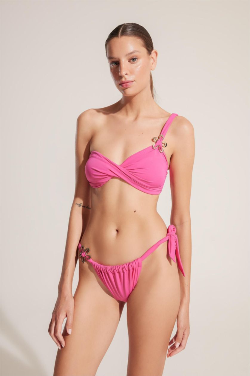 نساء زهري غامق كلوت بكيني قصة عادية من Ayje x DeFacto