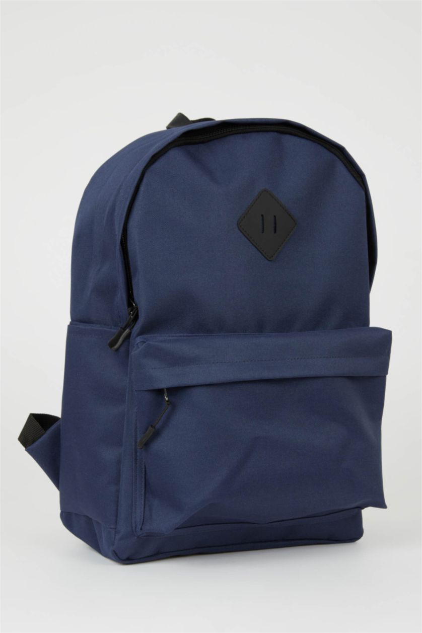 Erkek Lacivert Unisex Basic Düz Okul Sırt Çantası