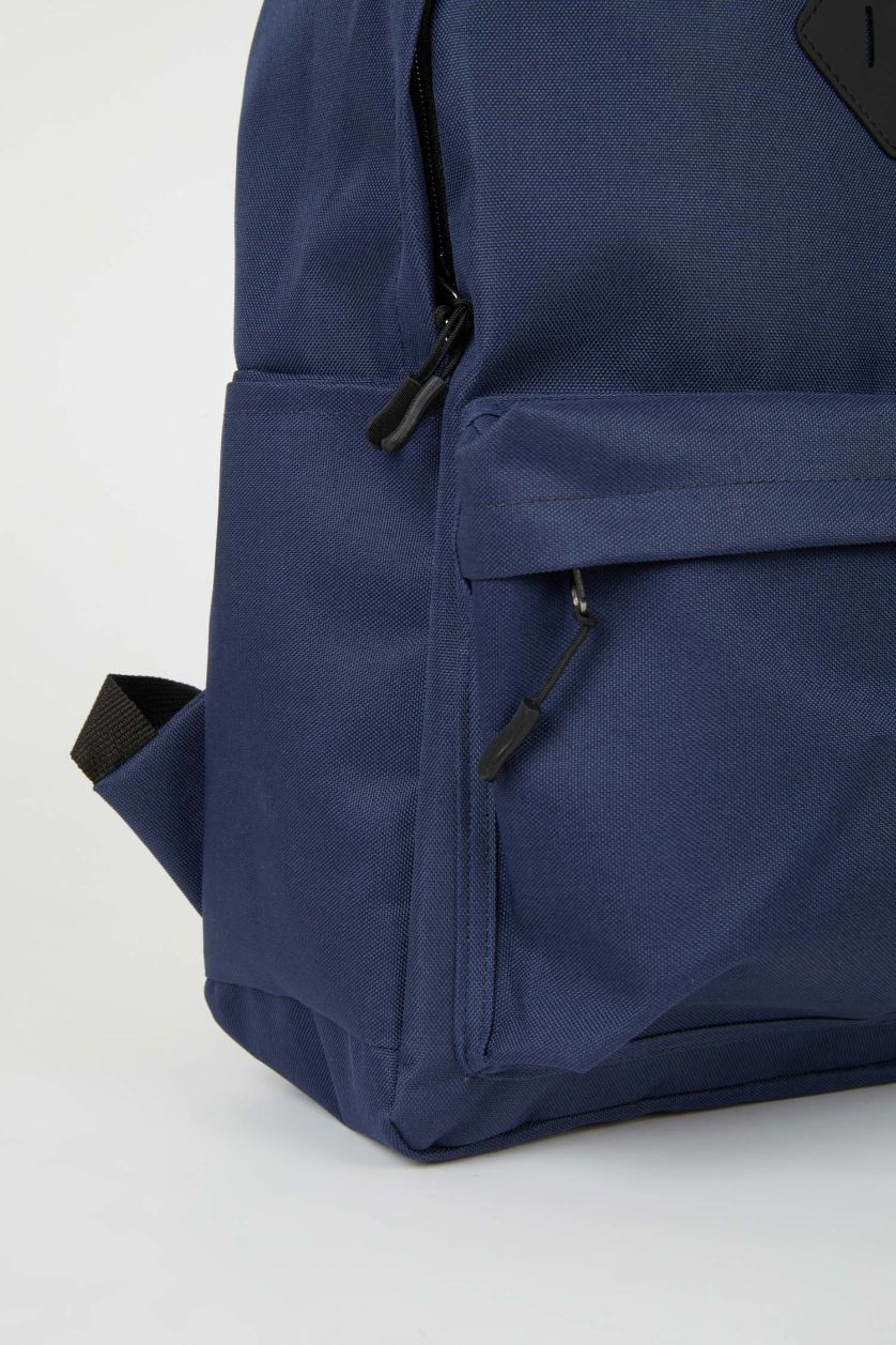 Erkek Lacivert Unisex Basic Düz Okul Sırt Çantası