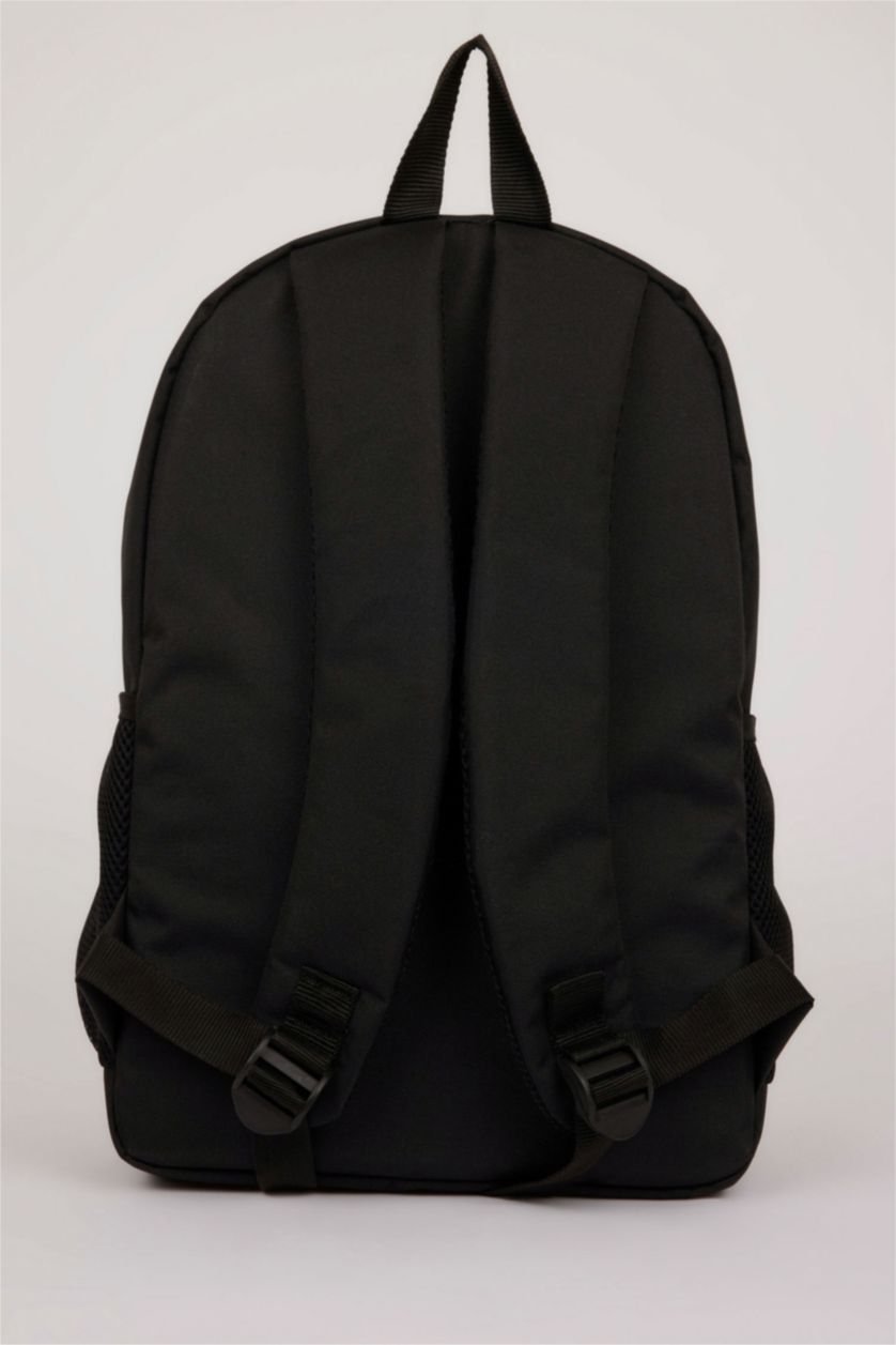 Erkek Çocuk - Genç Erkek Siyah Unisex Basic Düz Okul Sırt Çantası