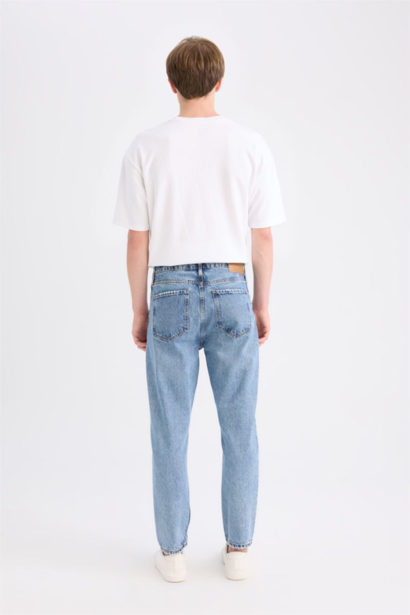 Erkek Açık Mavi 90's Slım Fıt Pantolon