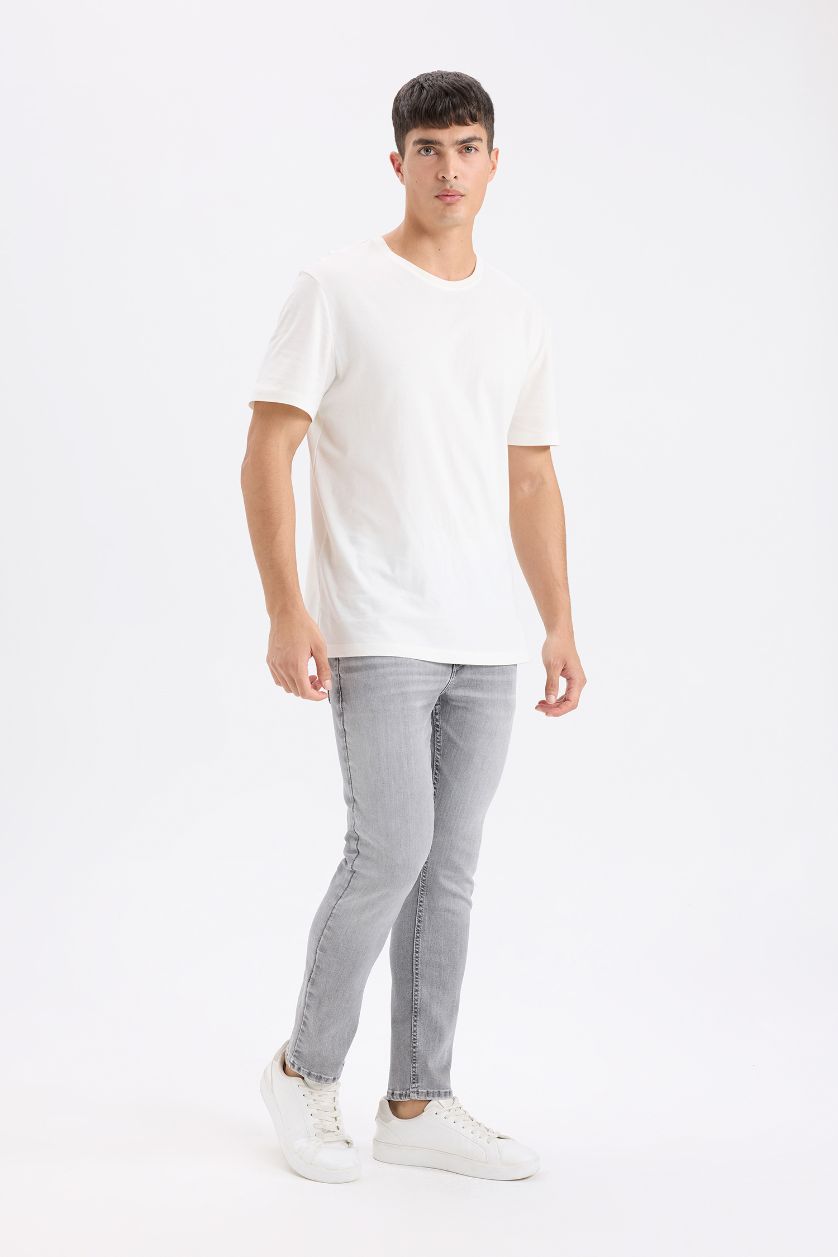 Man Light Grey Carlo Skinny Fit Normal Waist Extra Slim Leg Jeans