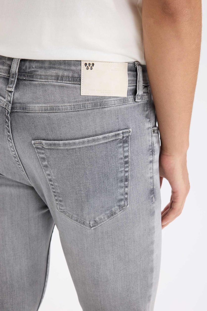 Man Light Grey Carlo Skinny Fit Normal Waist Extra Slim Leg Jeans