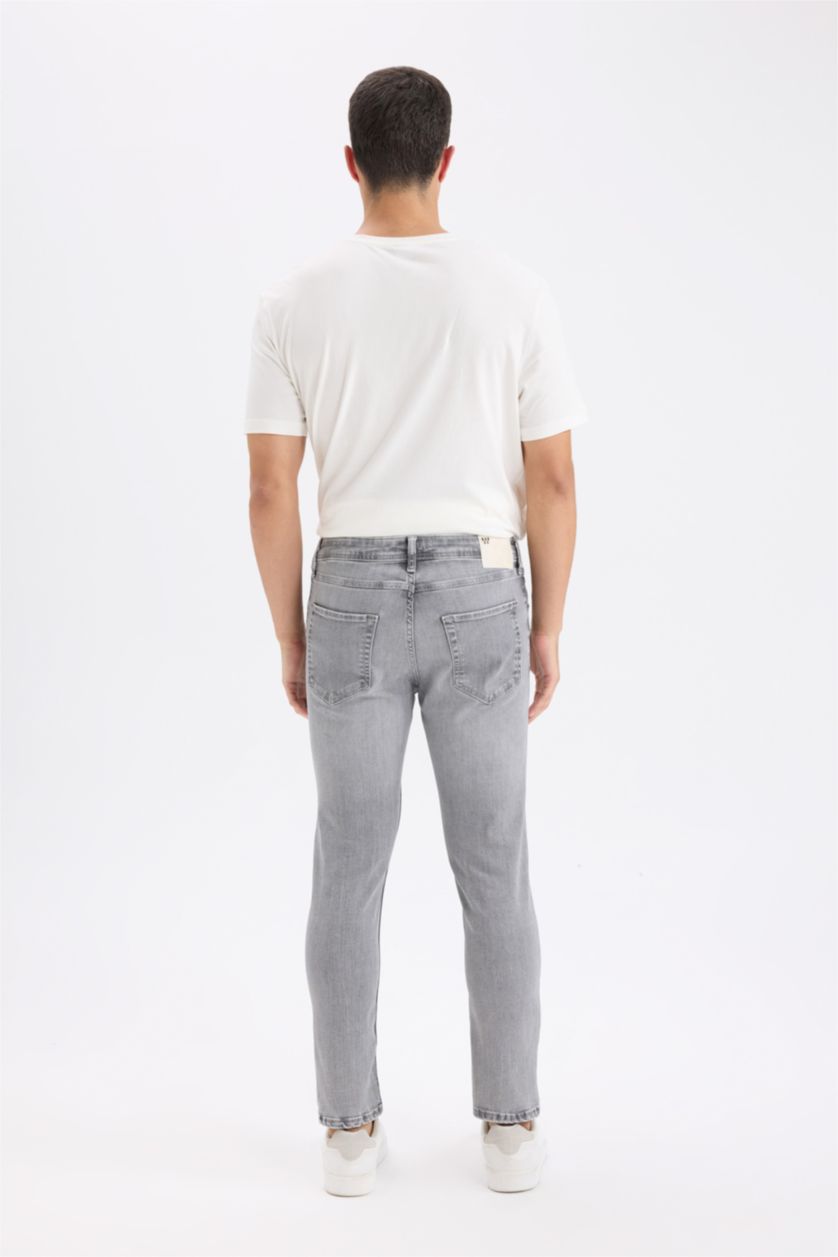 Man Light Grey Carlo Skinny Fit Normal Waist Extra Slim Leg Jeans