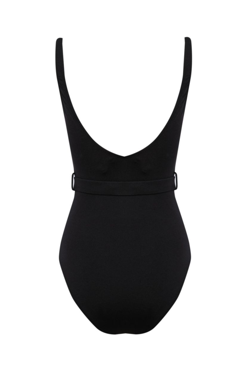 Woman Black Regular Fit Swimsuit
