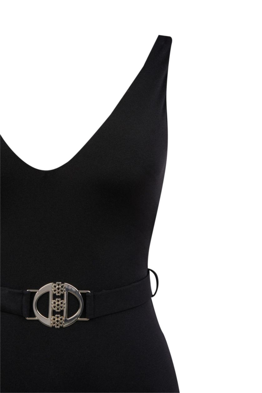 Woman Black Regular Fit Swimsuit