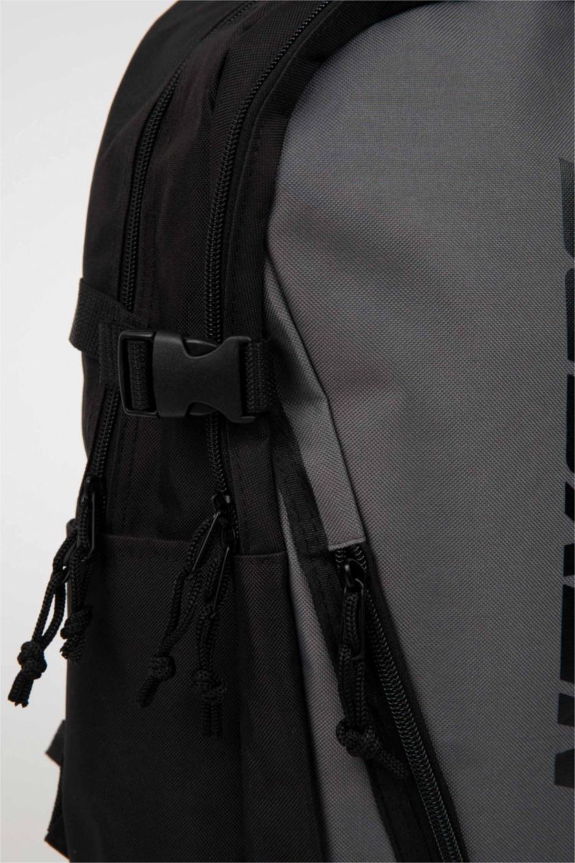 MAN Black Unisex Water Repellent Fabric Backpack