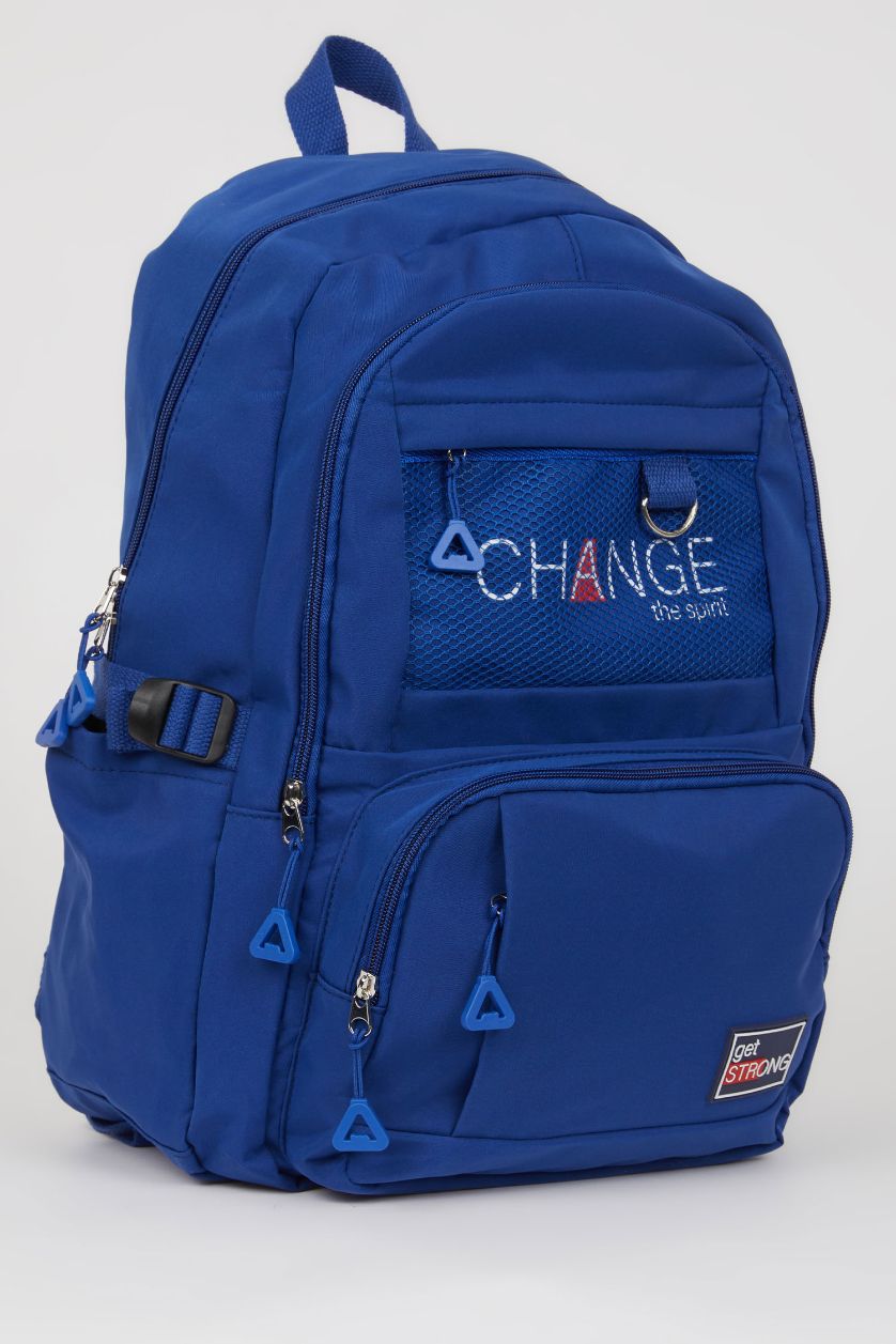 Erkek Lacivert Unisex Baskılı Okul Sırt Çantası