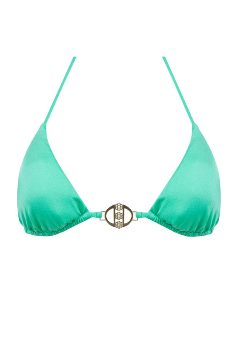 Woman Green Regular Fit Bikini Top