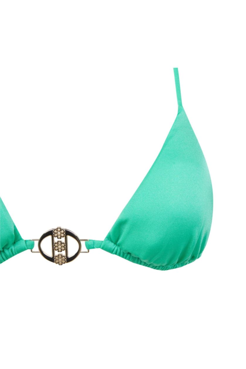 Woman Green Regular Fit Bikini Top