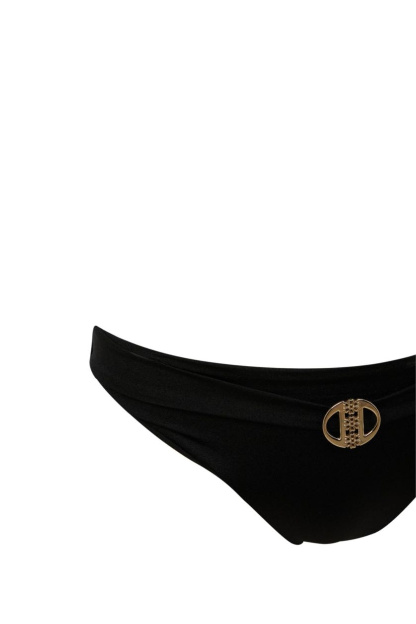 Woman Black Regular Fit Bikini Bottom