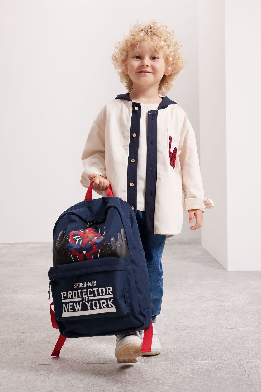 Мальчики и подростки Синий Рюкзак Marvel Spiderman для мальчиков