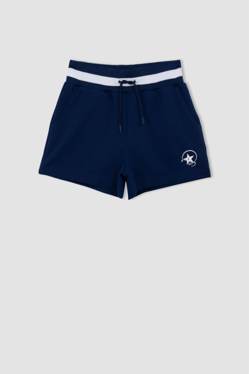 WOMAN NAVY Standard Fit Short Leg Heavy Fabric Shorts