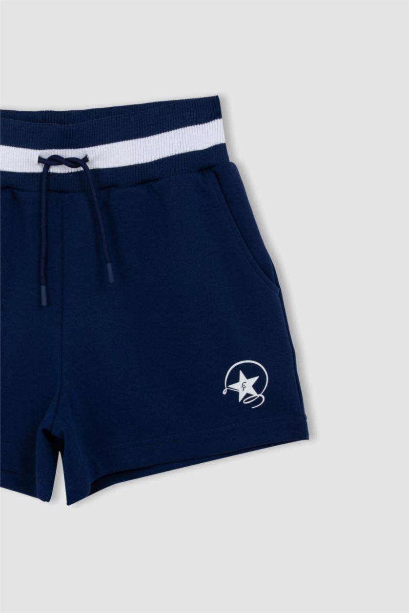 WOMAN NAVY Standard Fit Short Leg Heavy Fabric Shorts