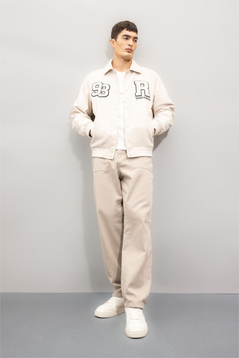 رجال بيج جاكيت جلد صناعي قصة عادية بياخة قميص