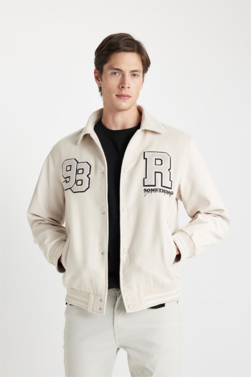 رجال بيج جاكيت جلد صناعي قصة عادية بياخة قميص