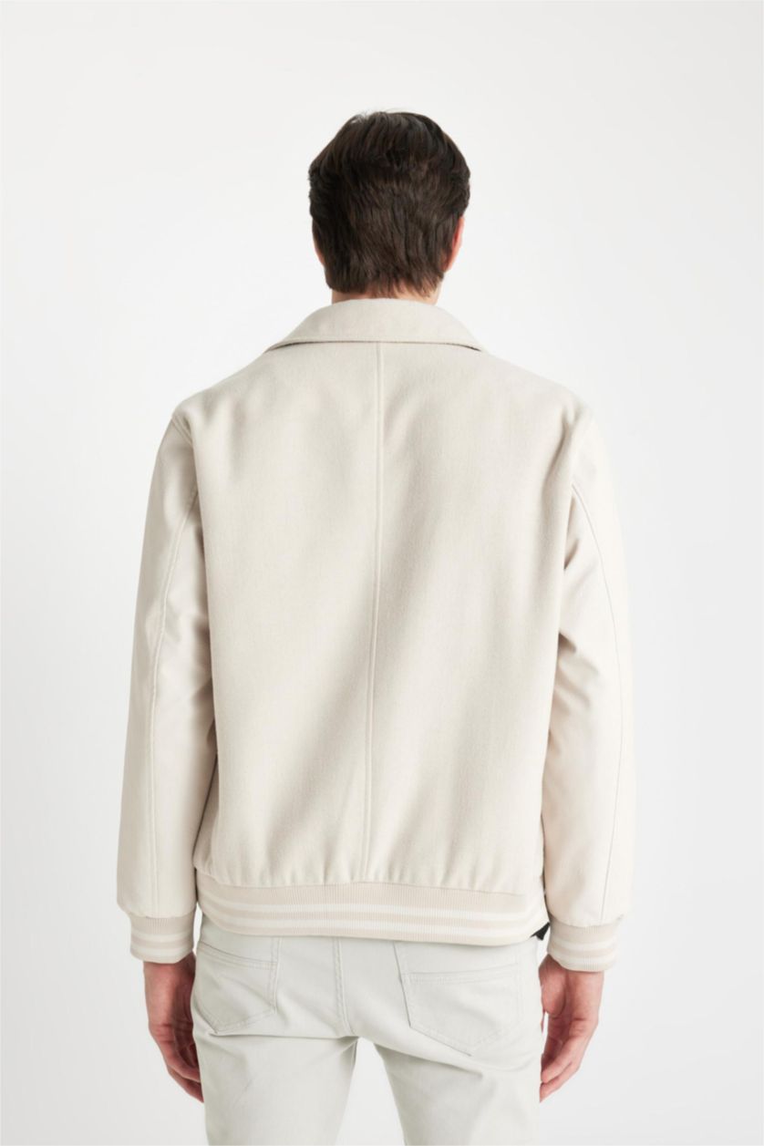 رجال بيج جاكيت جلد صناعي قصة عادية بياخة قميص