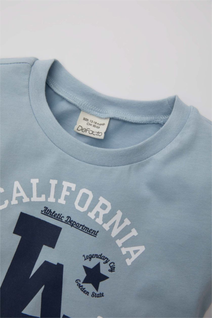 BABY BOY Blue Baby Boy Printed Short Sleeve T-Shirt Shorts 2 Piece Set