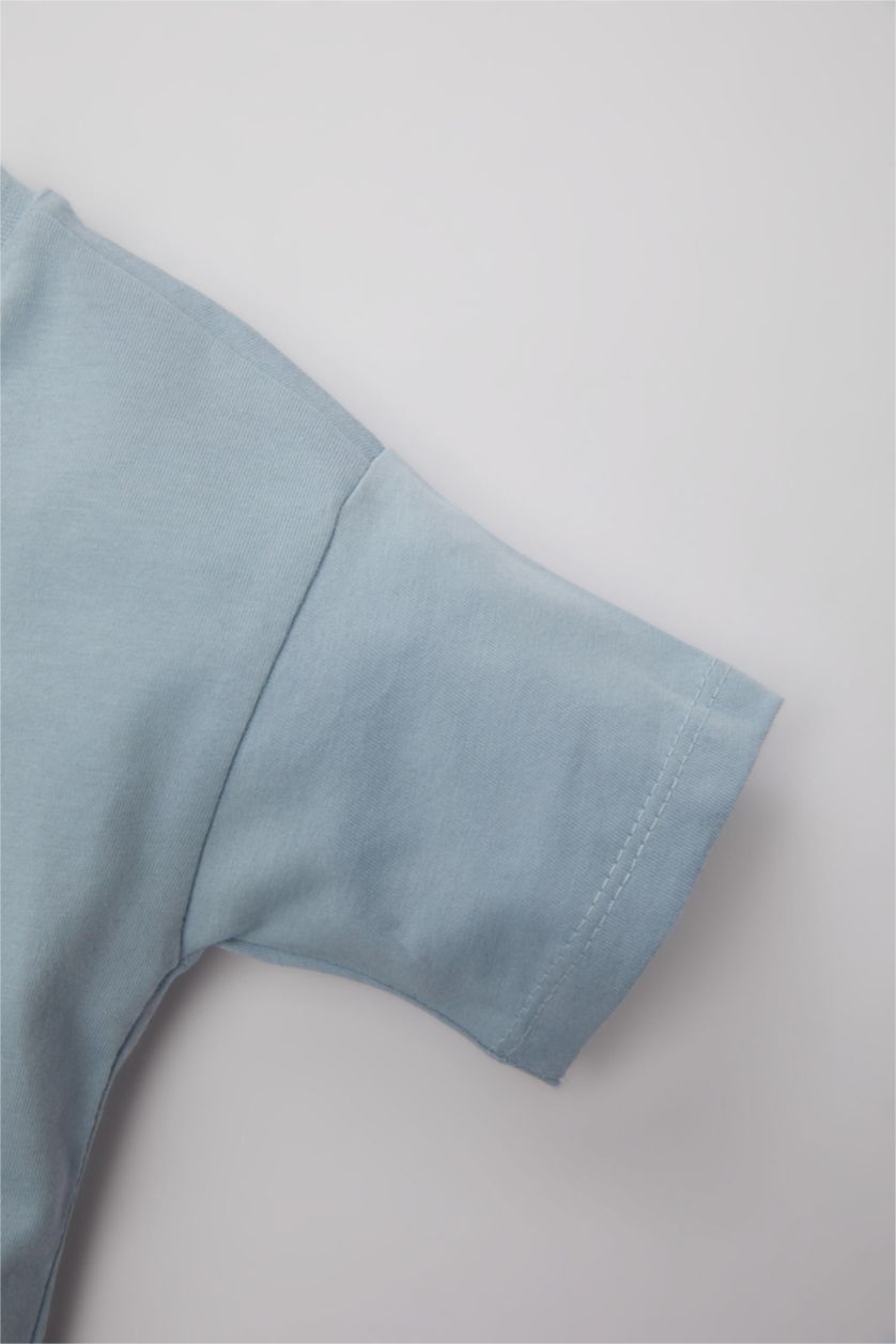 BABY BOY Blue Baby Boy Printed Short Sleeve T-Shirt Shorts 2 Piece Set