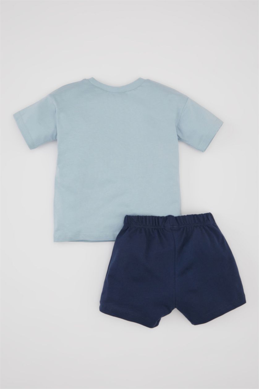 BABY BOY Blue Baby Boy Printed Short Sleeve T-Shirt Shorts 2 Piece Set